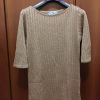 Maglia da donna lurex color oro