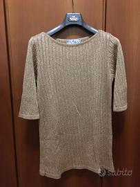 Maglia da donna lurex color oro