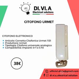 CITOFONO ELETTRONICO URMET