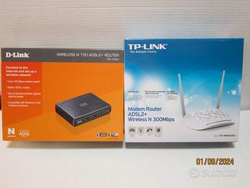 2 MODEM ROUTER WIRELESS ADLS2 TP-LINK N300 + D-LI