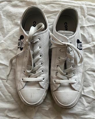 Converse All Star Disney in pelle bianca