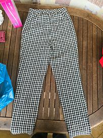 Pantaloni Zara quadretti bianco nero vita alta