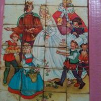 Gioco a cubi con figure la bella addormentata