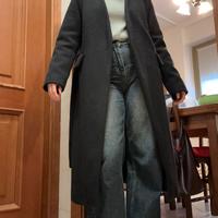 Cappotto ad accappatoio nero