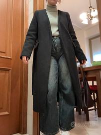 Cappotto ad accappatoio nero