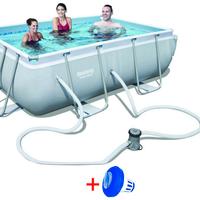 PISCINA POWER STEEL RETTANGOLARE CON TELAIO PORTAN