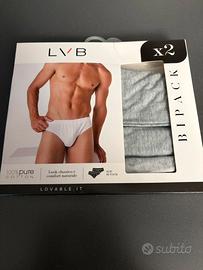 2 slip uomo Lovable grigio misura 7