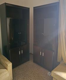 Coppia di Armadi/Vetrinette da salotto Anni '70