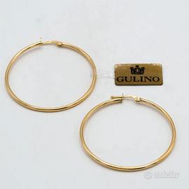 Orecchini a cerchio tubolari in oro 18 kt A.170