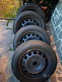 Gomme kleber 205/55 16 e cerchi originali vw 5x112