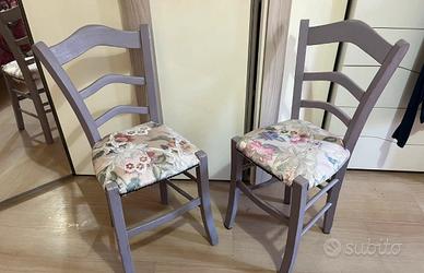 Coppia sedie vintage in legno