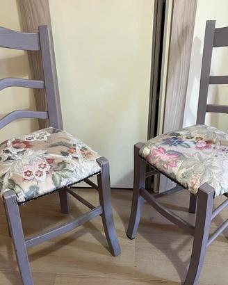 Coppia sedie vintage in legno