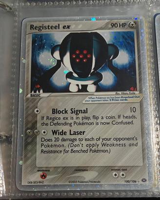 carta pokémon Registeel ex 