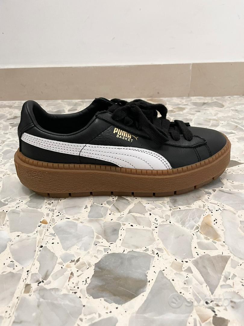 Puma basket platform bianche e outlet nere