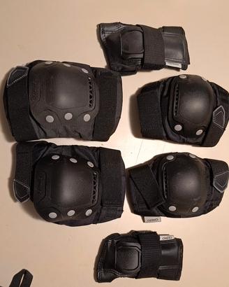 kit protezione per skateboard, bici, roller