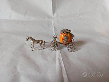 Modellino carrozza di Cenerentola in argento