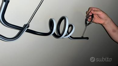 Lampadario led con doppia spirale pendente