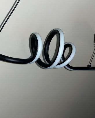 Lampadario led con doppia spirale pendente