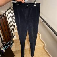 Pantalone Bailo in Velluto Blu da Montagna Vintage