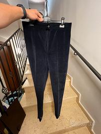Pantalone Bailo in Velluto Blu da Montagna Vintage
