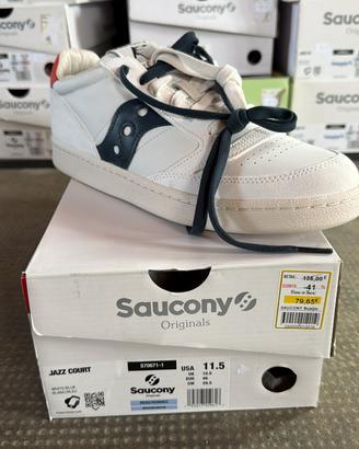 Saucony Jazz Court NUOVE bianco/blu