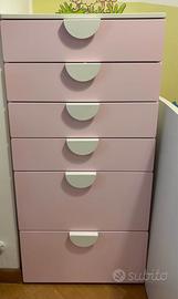 Cassettiera Ikea rosa