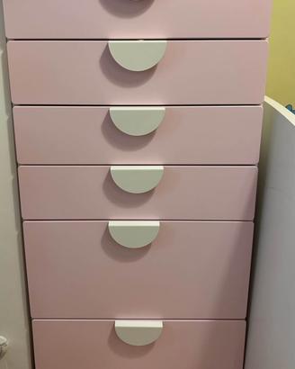Cassettiera Ikea rosa