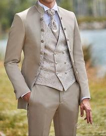 Abito sposo - color beige/grigio perla NUOVO