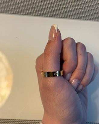 Anello a Fascia Oro in Acciaio Inossidabile