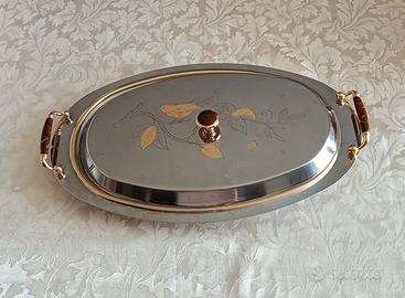 vassoio da portata MATINOX in oro 24 k MIS 46x28x3