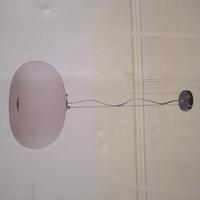 Globo lampadario a sospensione vetro bianco opaco