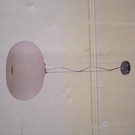 Globo lampadario a sospensione vetro bianco opaco