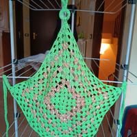 Top in cotone lavorazione ad uncinetto Granny 