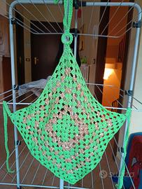 Top in cotone lavorazione ad uncinetto Granny 