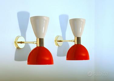 Coppia di Applique STILNOVO Style WHITE / RED