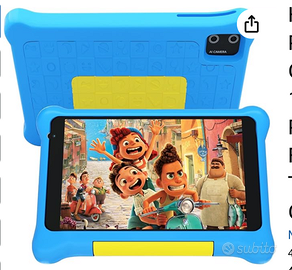 Tablet blu bambini+tablet 10 pollici