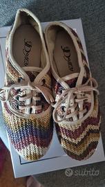 espadrilles scarpe donna in paglia intrecciata n36