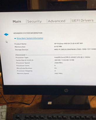 Computer PC HP ProOne 440 G4 23.8" Intel i5 Win11