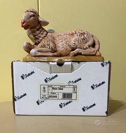 Pecora seduta vintage per Presepe Fontanini