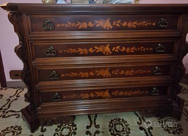 Como con comodini legno massello anni 70