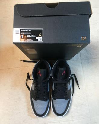 Scarpe Jordan 1 Mid tipo Black/Grey TG. 42