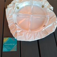 Antipastiera in acciaio e cristallo 