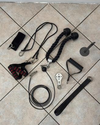 Sistema puleggia palestra con accessori
