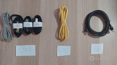 Lotto 6 cavi lan ethernet Cat 5e (RJ45)
