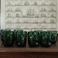 Set di 8 bicchieri vintage verde Empoli