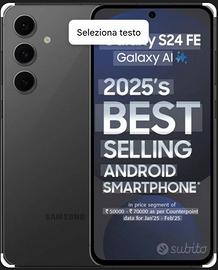 SAMSUNG S24 FE 128GB - 7/2025 NERO - GARANZIA