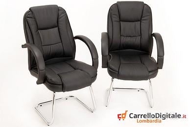 Coppia poltroncine ospite da ufficio modello Smoke