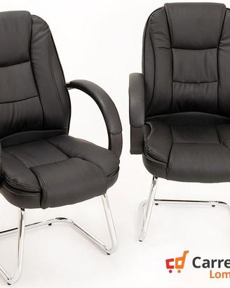 Coppia poltroncine ospite da ufficio modello Smoke