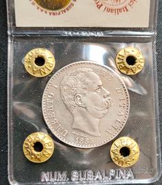 2 lire 1885 qSPL perizia Subalpina