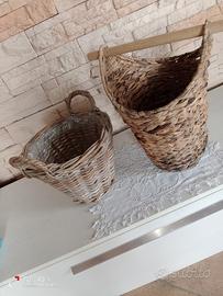 cesti in vimini o rattan 